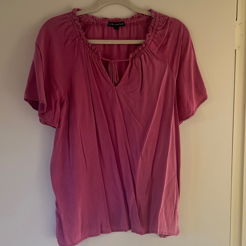 Gibsonlook Peasant Blouse Size L